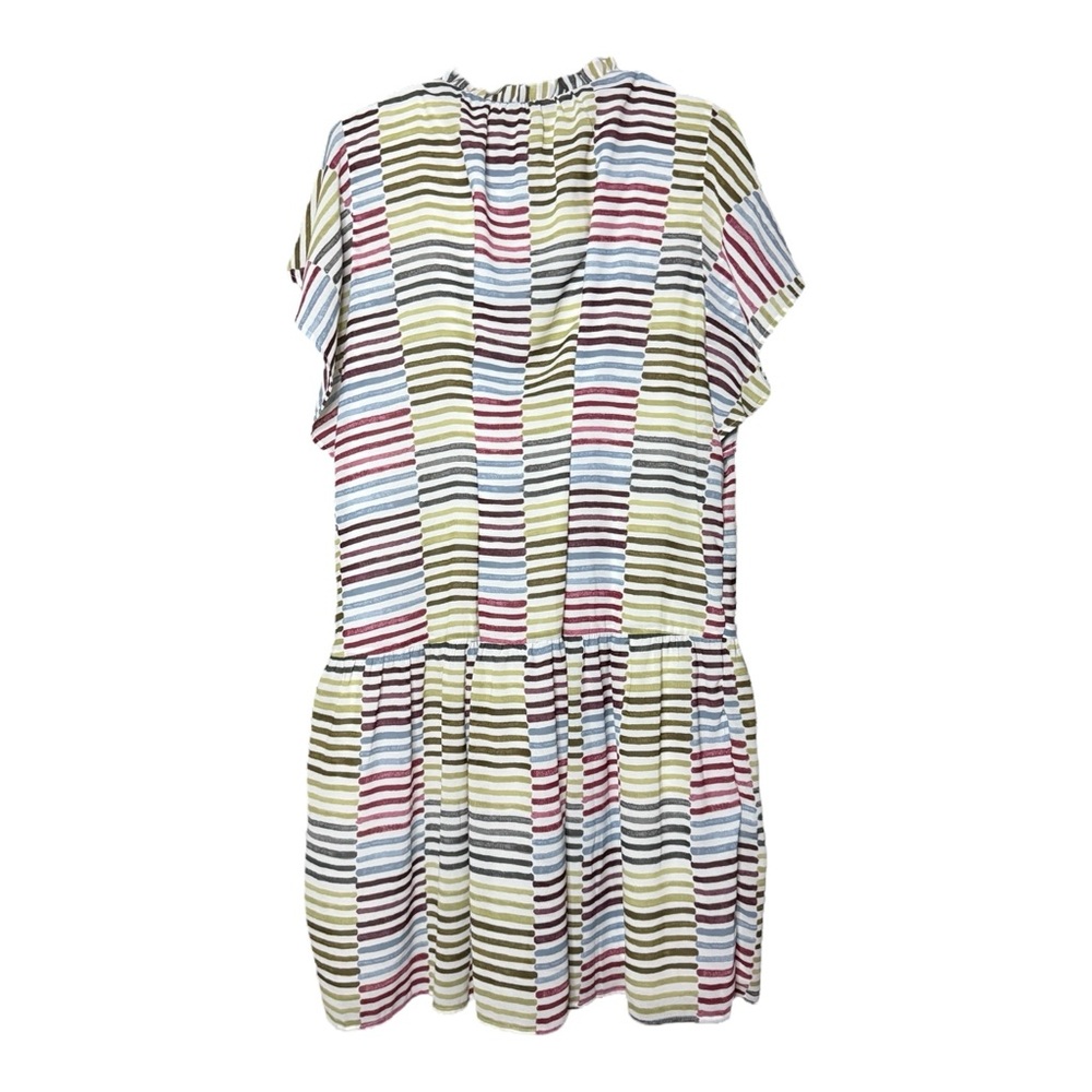 Loft Striped Tiered Flounce Dress Size XL - Picture 3 of 4